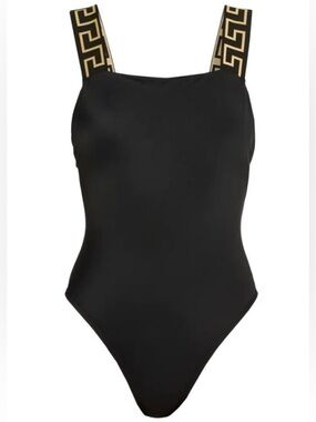 VERSACE GRECA ONE-PIECE SWIMSUIT LOGO DTRAPS 4/Large